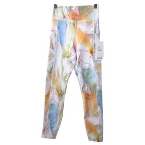 Johnny Was Calme High Waist Endurance 7/8 Leggings XS Abstract Print Pockets NWT